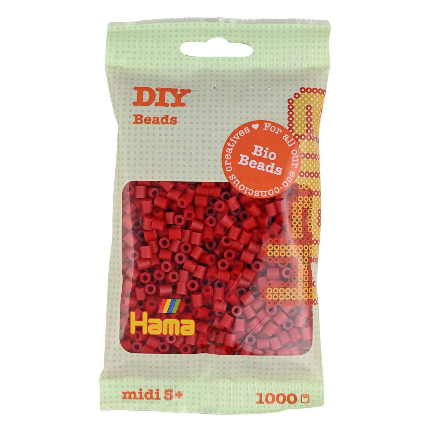 Hama Bio String Beads Red Dark (022), 1000.