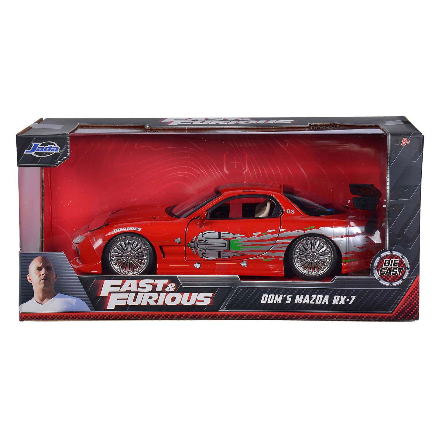 Jada giocattoli jada fast furious 1993 mazda rx-7 1:24