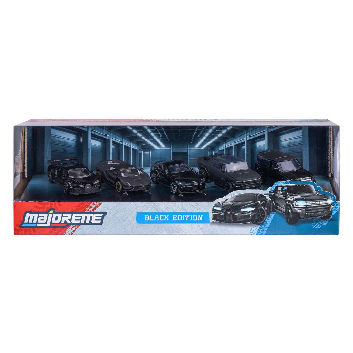 Set di auto Majorette Black Edition, 5 pezzi.
