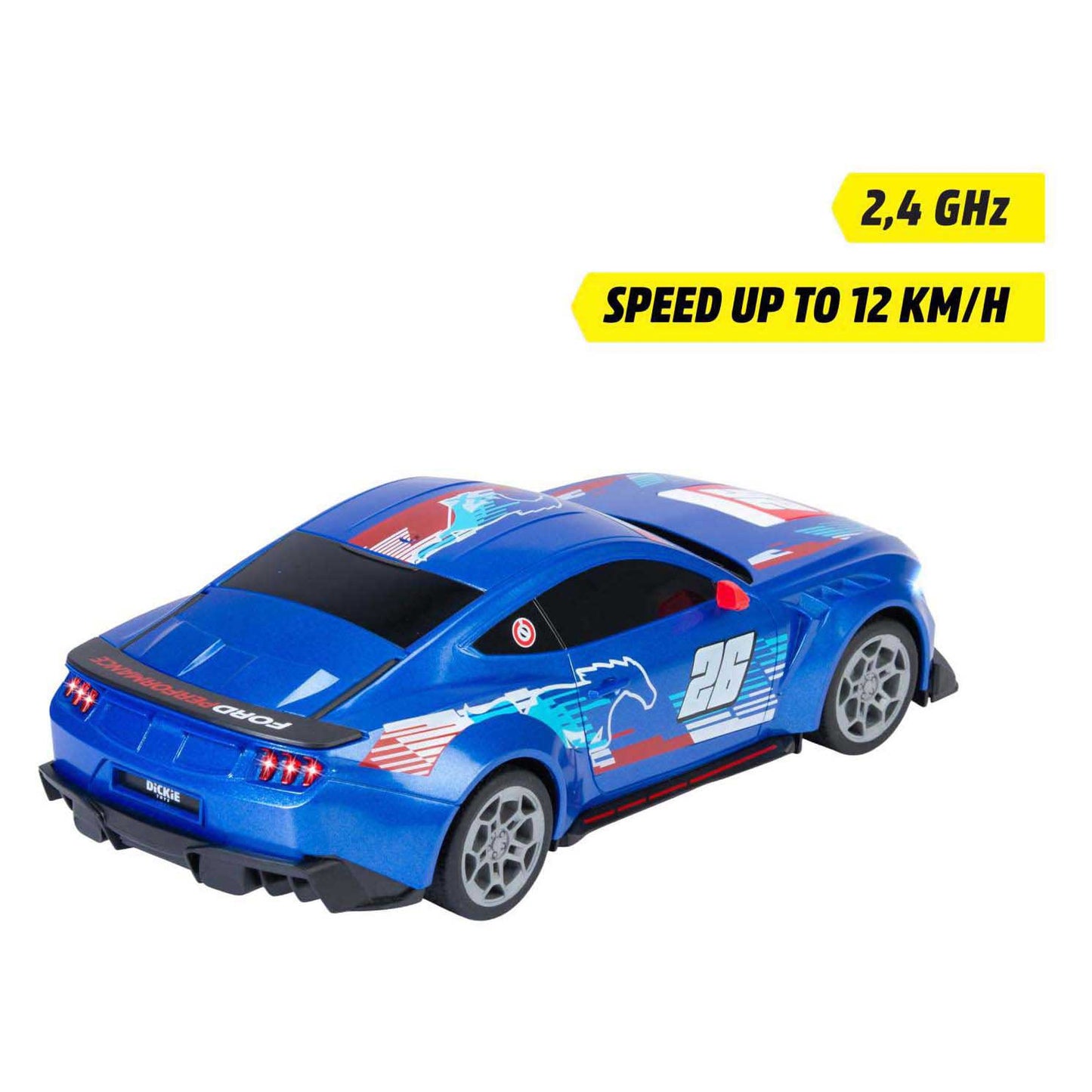 Dickie rc ford mustang personalizzato, provami, rtr