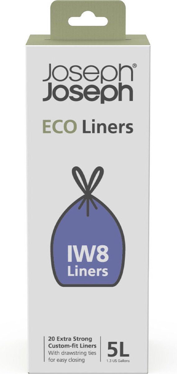 Sacchetti per rifiuti Joseph joseph eco liner grigi - iw8 - 5 l - 20 pezzi
