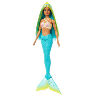 Mattel Mermaid Pop con capelli blu e giallo e turchese