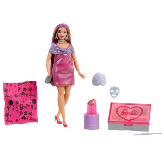Barbie revele fiesta unbox glam rosa muñeca curvilínea