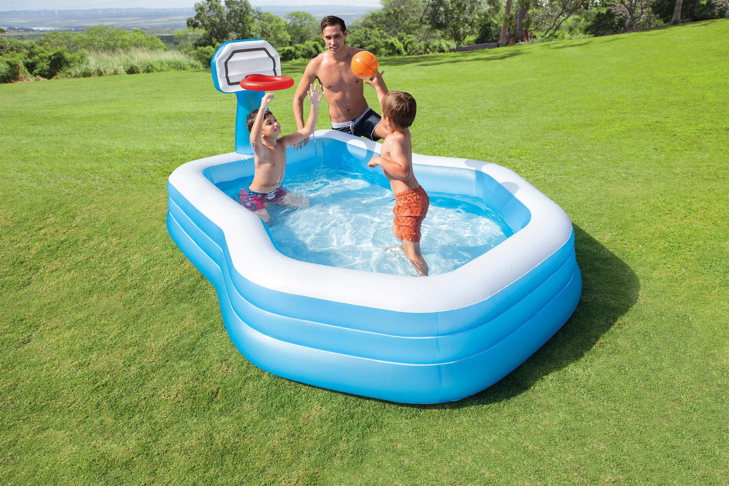 Piscina inflable de disparo de aros inflables
