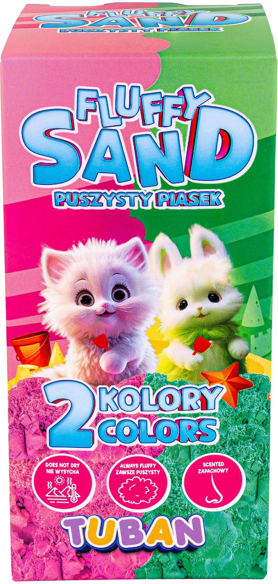 Tuban zand fluffy sand | pink green 2 x 70 g