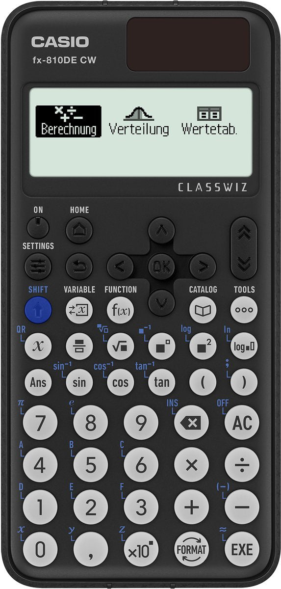 Calculadora técnica casio fx-810de cw negra número de posiciones de visualización: 17 funciona con pilas, funciona con energía solar