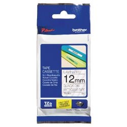Nastro per etichette brother tzem31 nero trasparente opaco