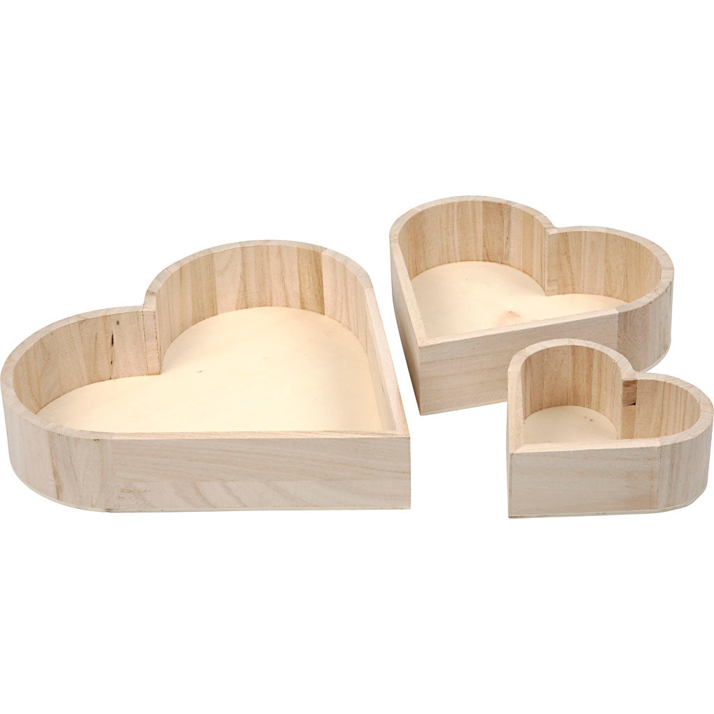 Ciotole a forma di cuore Creativ company, h: 13-25 cm, d: 5-5,2 cm, 3 pezzi 1 scatola