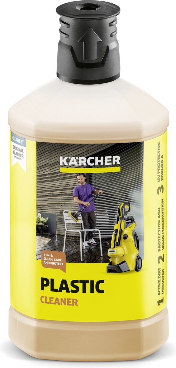 Detergente per plastica Kärcher rm 613, detergente da 1 litro plug 'n clean - idropulitrice - detergente 3 in 1
