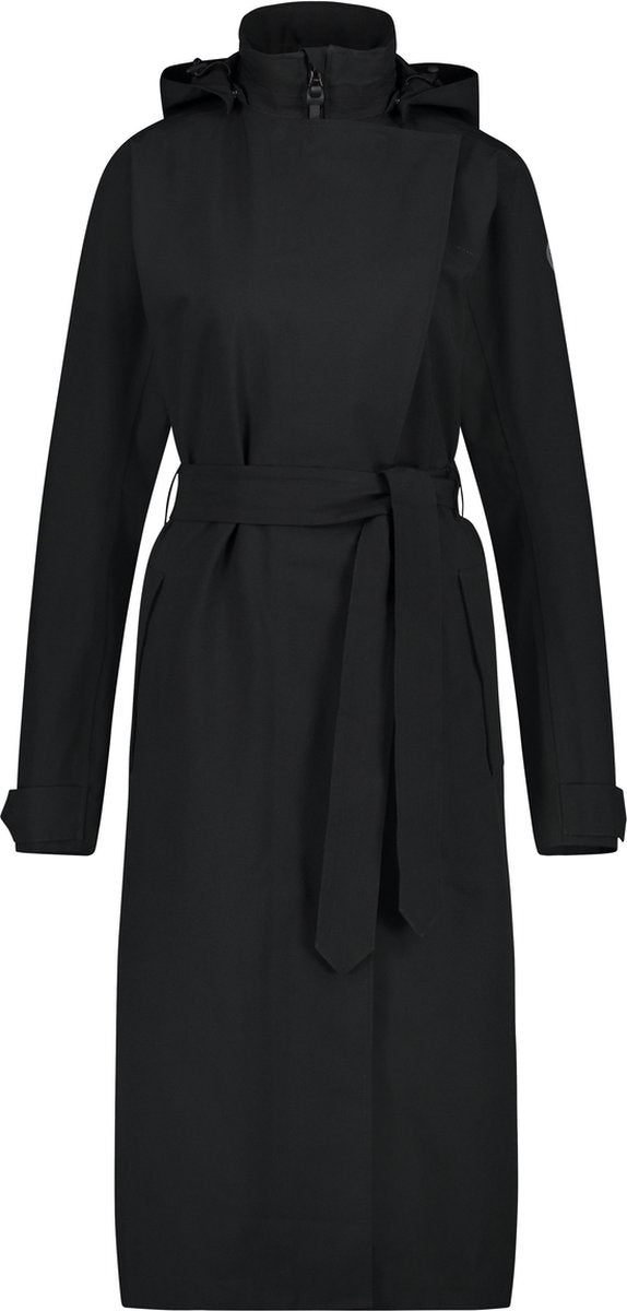 Agu trench lungo impermeabile urbano outdoor donna - nero - m