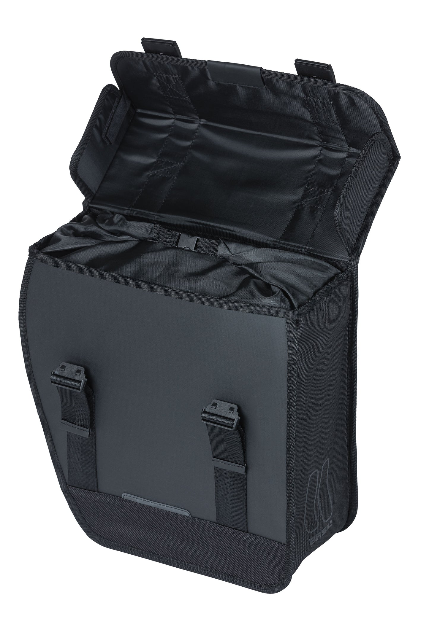 Tour di basilico a sinistra - borsa per bicicletta singola nera