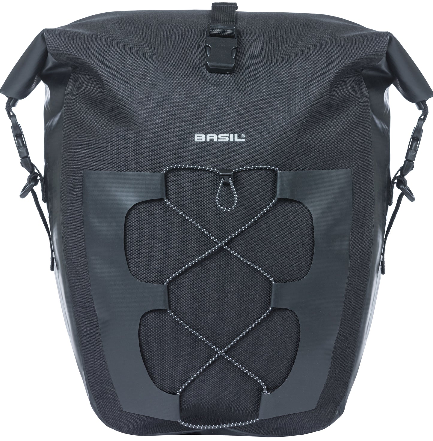 Bolso de bicicleta de una sola bicicleta impermeable al navegador de albahaca, negro