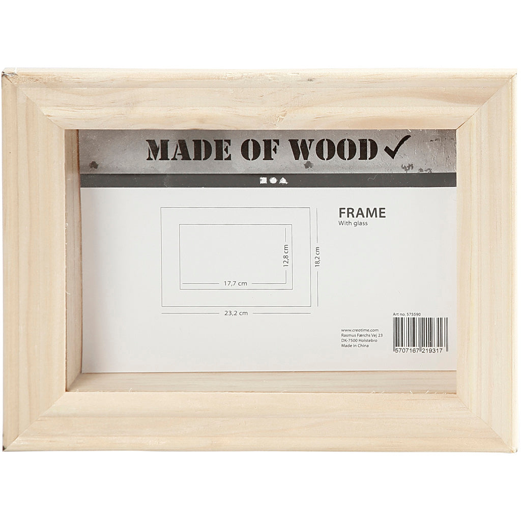 Cornice 3D con vetro dell'azienda Creativ, diam: 2,5 cm, dimensioni 18,2x23,2 cm, 1 pezzo