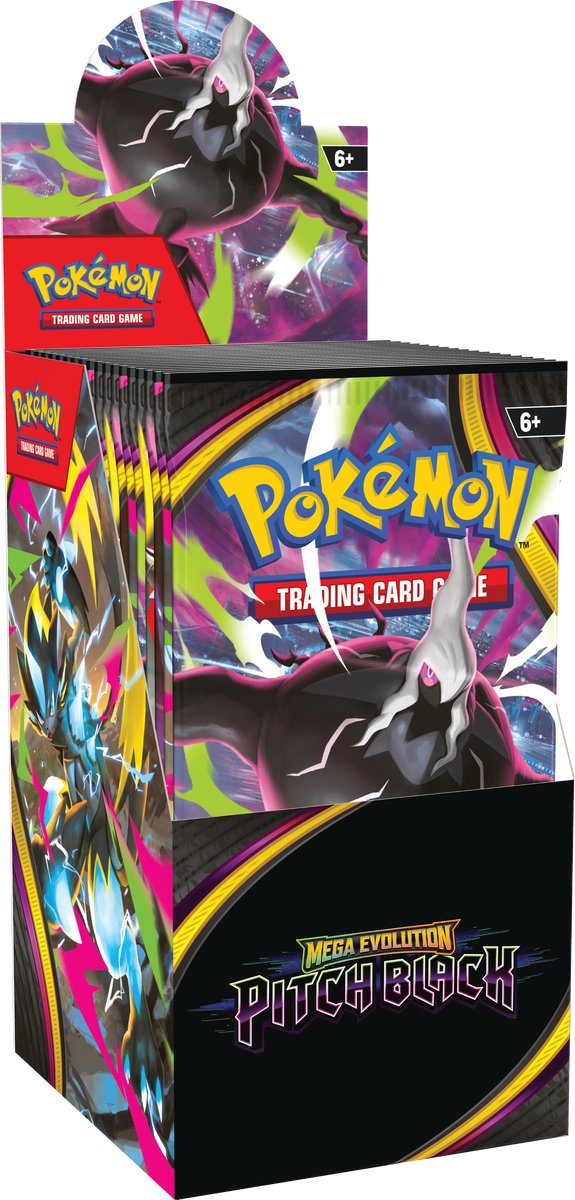 Pokémon tcg: tono negro - caja de sobres - 18 sobres