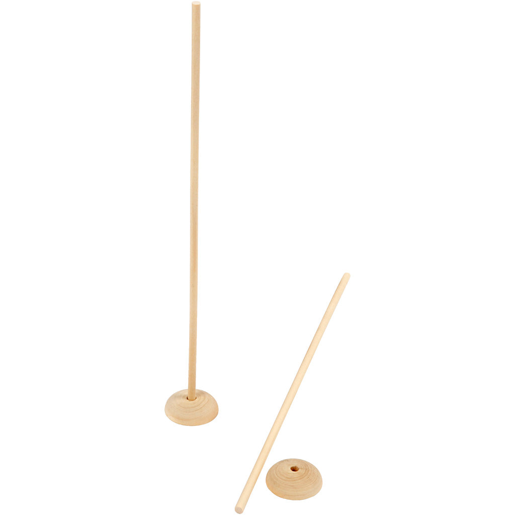 Bastone Creative Company con base, h: 30 cm, d 6,5 cm, misura foro 8 mm, 5 set 1 scatola