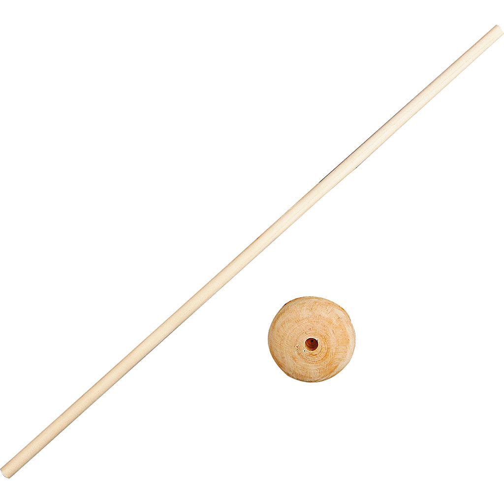 Bastone Creative Company con base, h: 30 cm, d 4 cm, misura foro 6 mm, 10 set 1 scatola