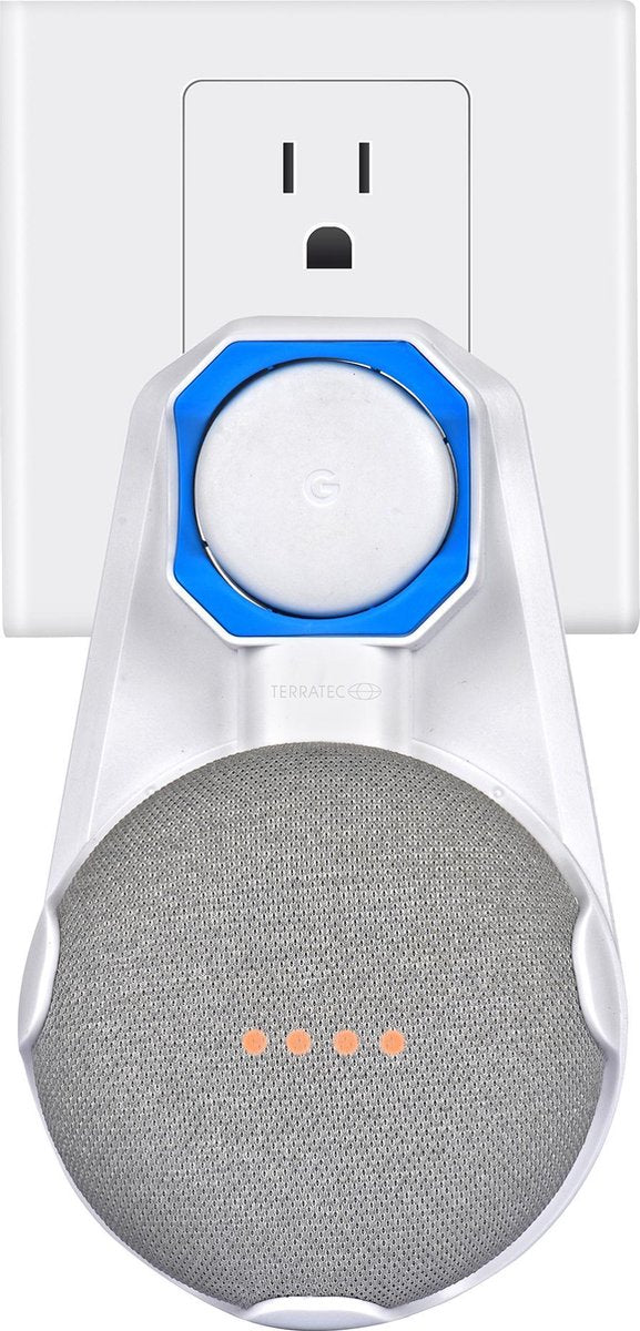 Terratec hold me google - supporto da parete per google home mini bianco