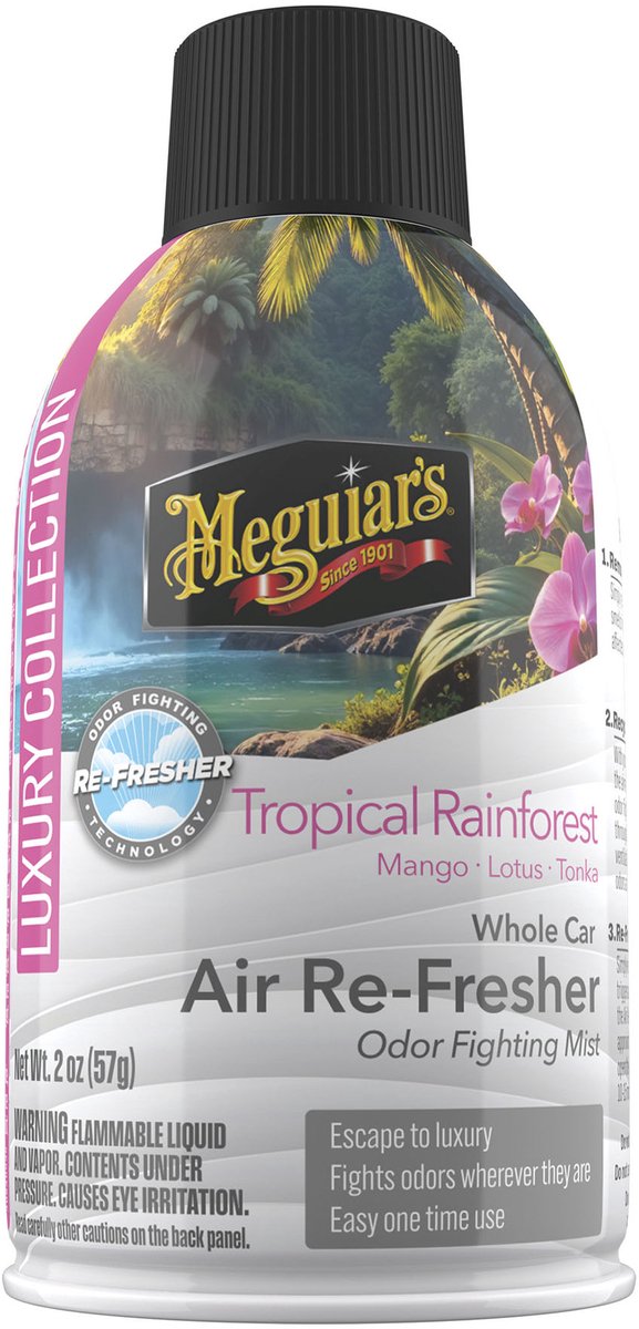 Meguiar's Meguiar's Tropical Escape Air Refresher – Deodorante per auto – Riduce gli odori indesiderati – Per interni di veicoli