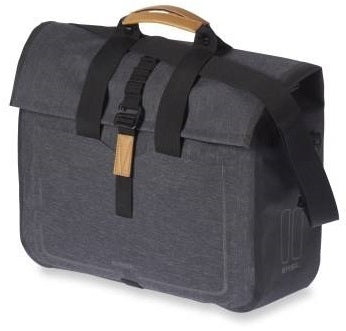 Basil Bolsa de negocios seco Urban - Bolsa para hombros de bicicleta impermeable, capacidad de 20 litros, cuerpo a cuerpo de carbón