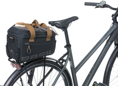 Basil Miles Trunkbag - Borsa per il comportamento del bagaglio - Unisex - Bicycles - Nero