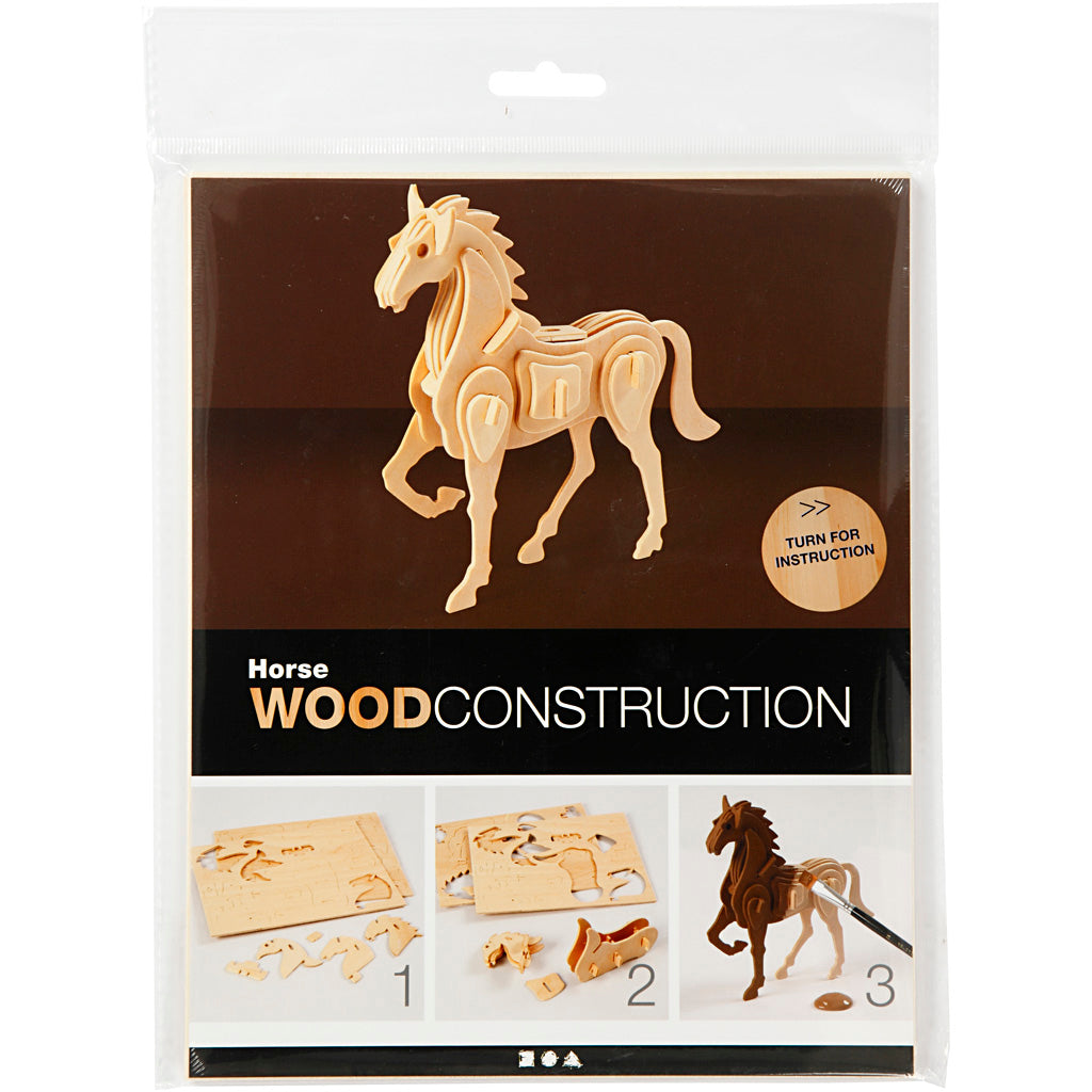 Puzzle 3D Creativ Company, cavallo, dimensioni 18x4,5x16 cm, 1 pezzo