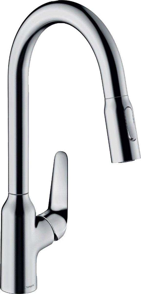 Hansgrohe focus m42 - rubinetto cucina m429-h220 con doccetta estraibile, cromo 71800000