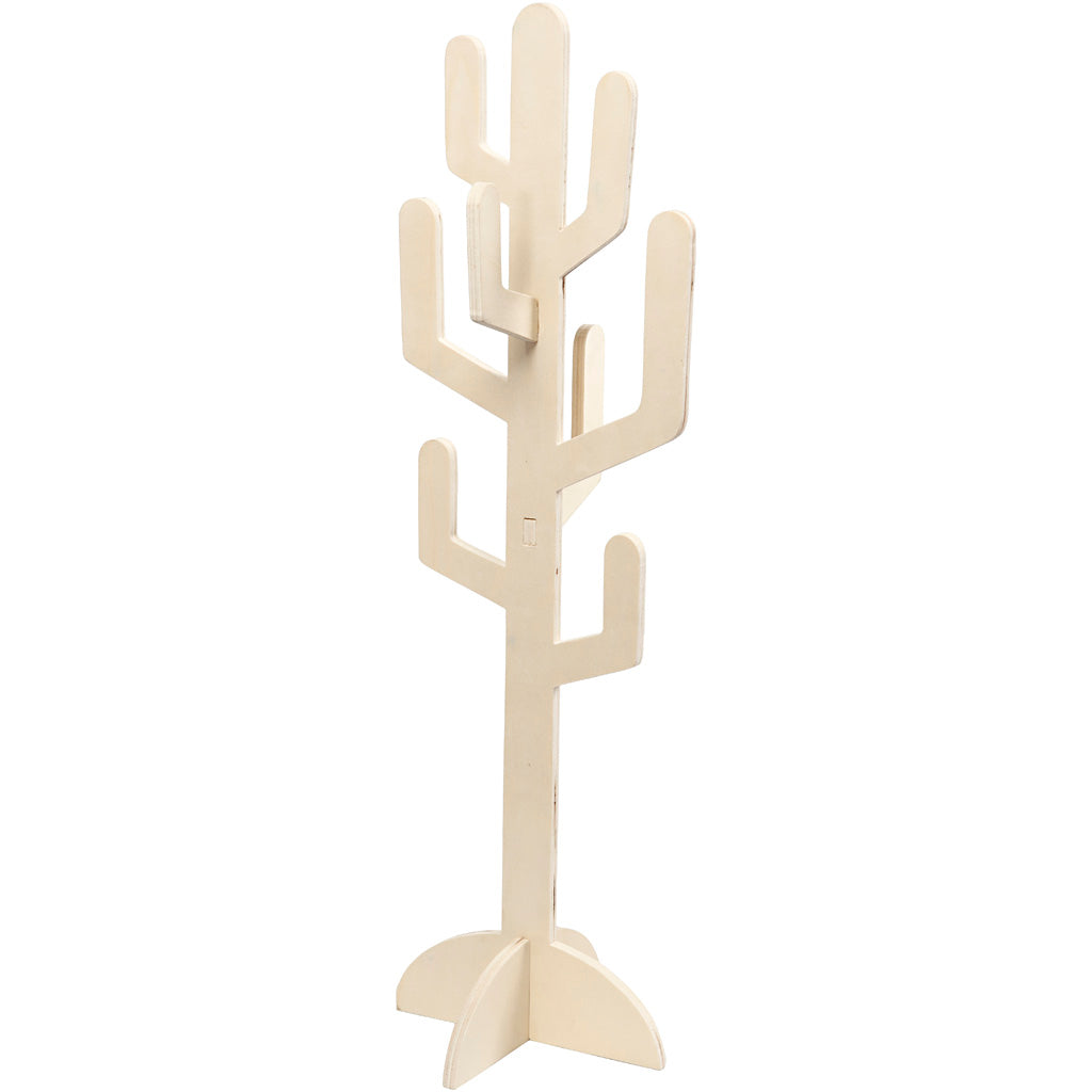 Creativ company cactus de madera, altura: 60 cm, anchura: 18,5 cm, grosor 8 mm, 1 pieza