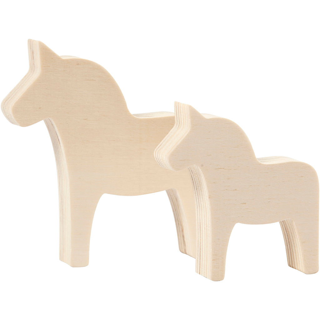 Caballo de empresa Creativ, al: 8+10 cm, ancho: 7+9,5 cm, grosor 1,8 cm, 2 piezas 1 caja