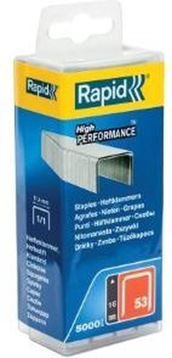 Grapas Rapid 5000202 - núm. 53 - galvanizado - 16mm (2400uds)