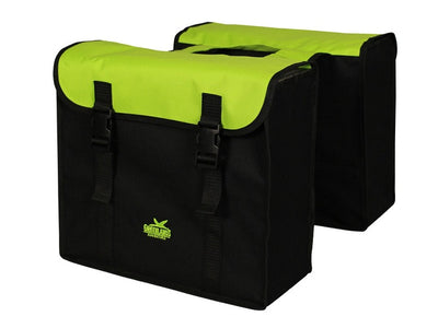 Bolsa doble de Groenlandia, verde negro. Dimensiones 38x34x13cm. Contenido total 35L