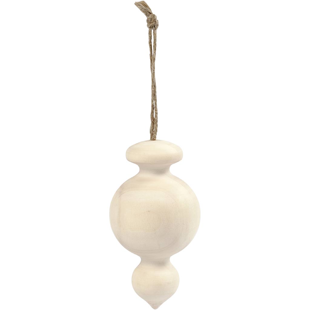 Creativ Company Bola de Navidad puntiaguda, h: 7,5 cm, p 4 cm, 1 pieza
