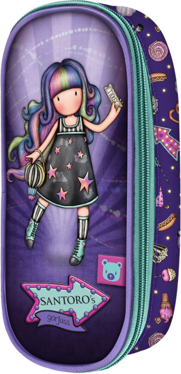 Astuccio scolastico Gorjuss up and away viola (10 x 23 x 6 cm)