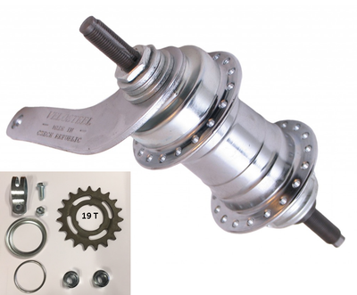 Cubo de freno Favorit 36 agujeros completo plata