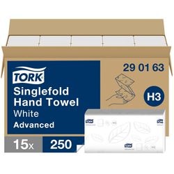 Toallas plegadas tork advanced v-fold 2 capas
