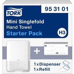 Handdoekdispenser h3 tork 33x29x13,5cm wit