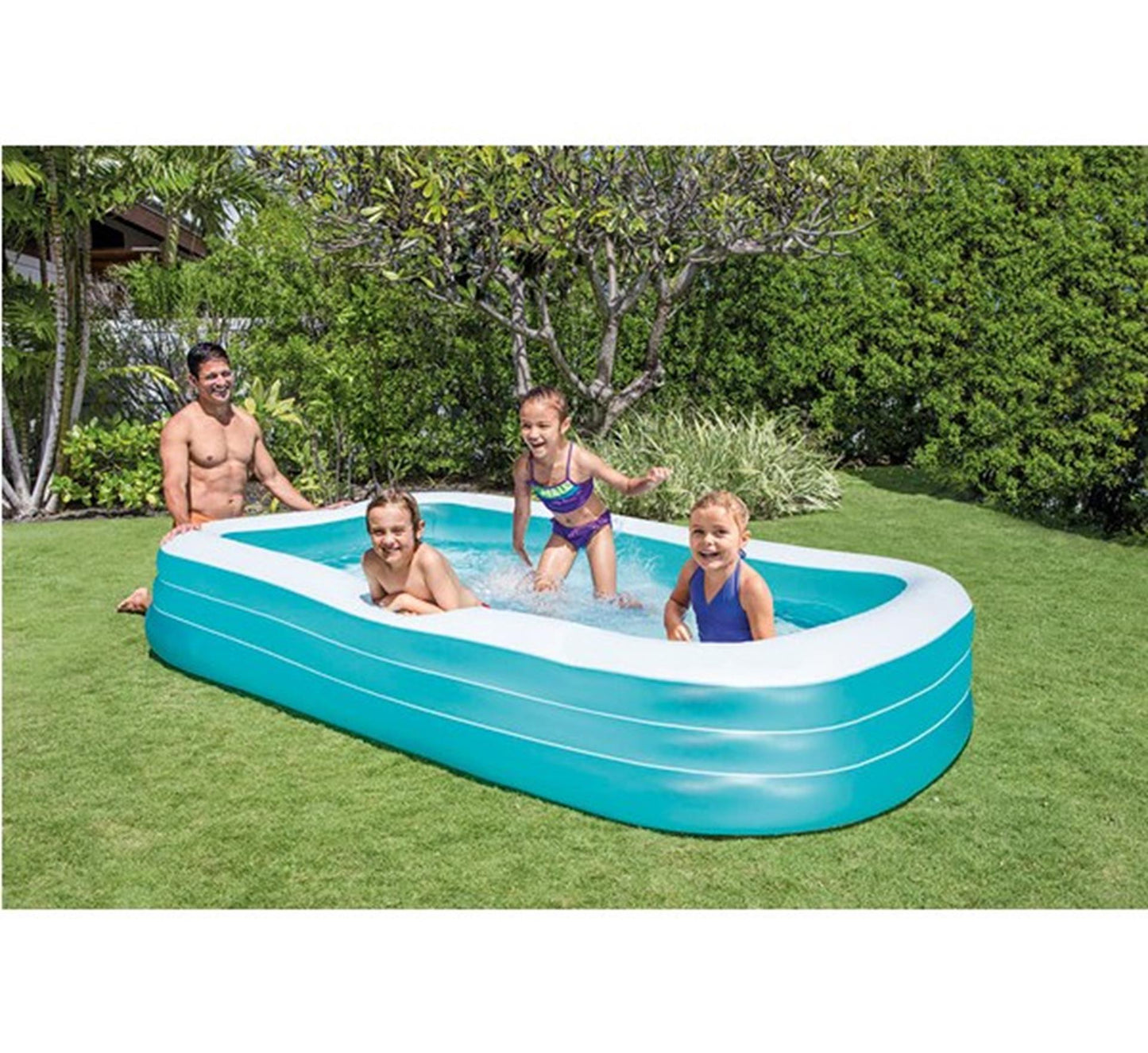 Piscina gonfiabile intex piscina in famiglia blu blu