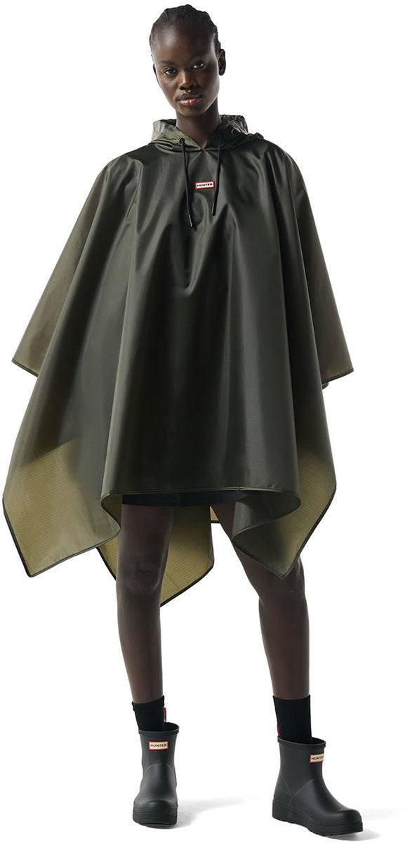 Hunter - poncho empacable unisex kambaba verde - talla uno