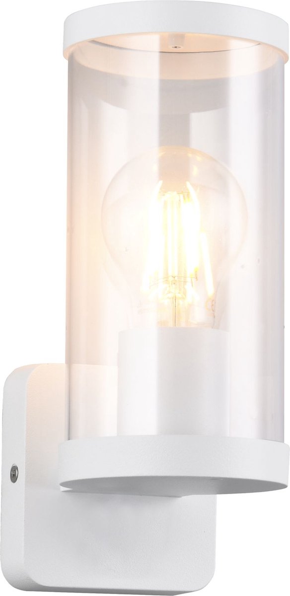 Rl live your light reality bonito - wandlamp - wit mat - excl. 1x e27 4 w - wandmontage - buitenverlichting - ip44