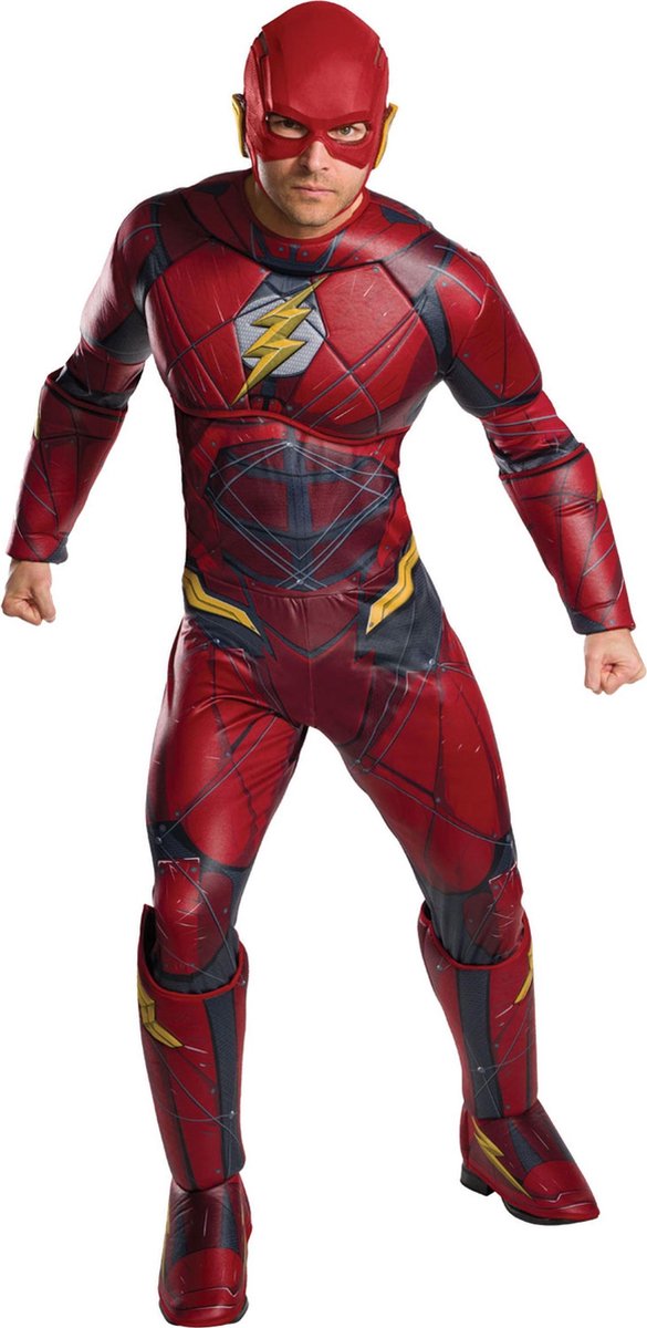 Rubies disfraz de rubie flash liga de la justicia deluxe hombre rojo talla m l