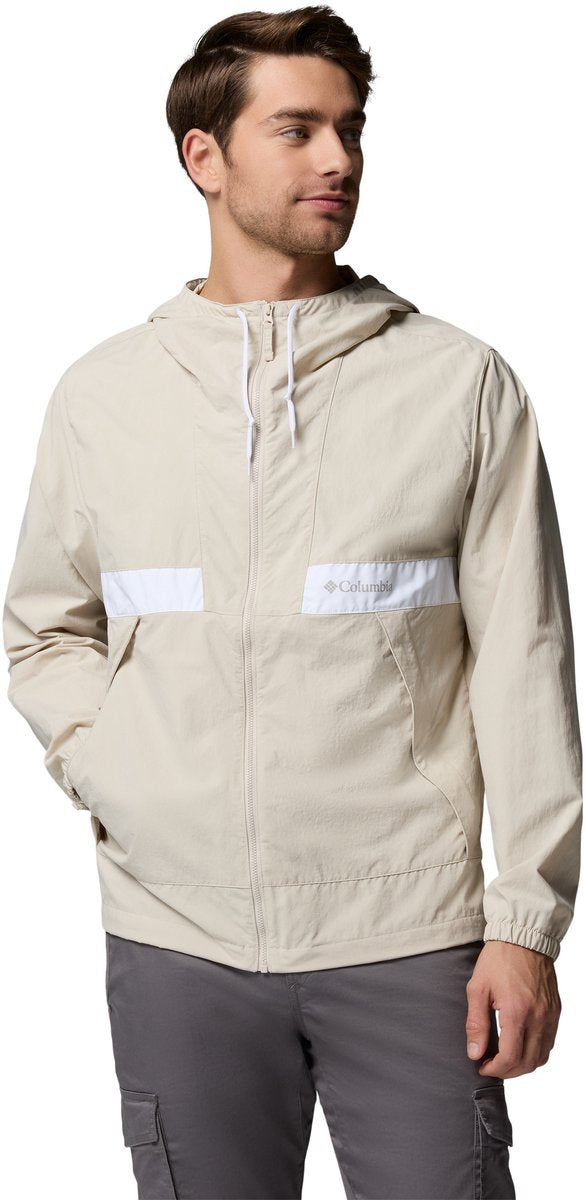 Columbia spire Valley™ chaqueta cortavientos con capucha para hombre - piedra oscura, blanco