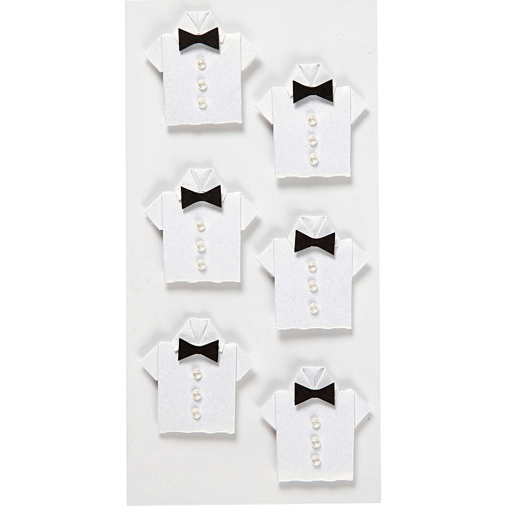 Pegatinas de empresa Creativ, camiseta, medidas 33x35 mm, blanco, 6 piezas 1 caja