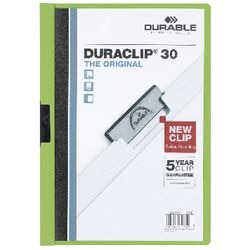 Durable klemmappen kunststof a4 22,5x31cm groen schuifklem capaciteit 3 mm