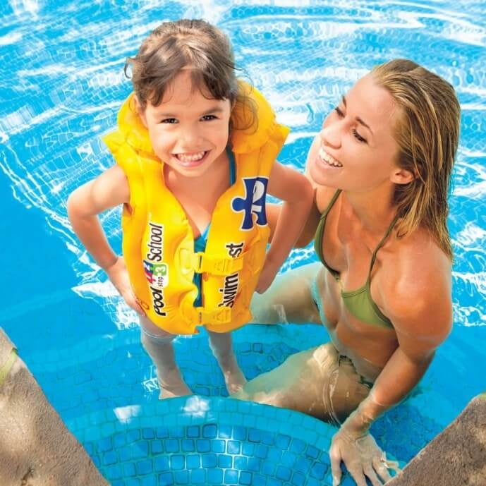 Giubbotto di nuoto per bambini giallo intex