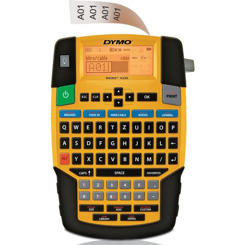 Stampante per etichette industriale dymo rhino 4200 portatile qwertz