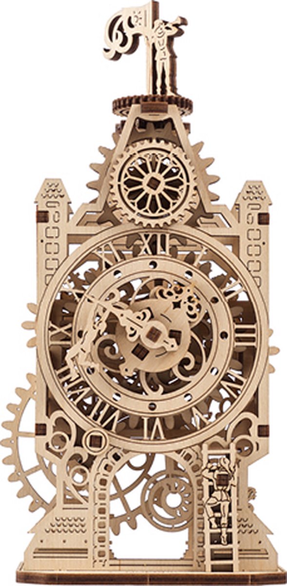 Modelo 3D de madera Ugears - antiguo reloj de torre