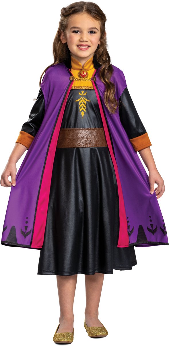 Disfraz Disney - Frozen 2, Anna on the Journey clásico, talla M (7-8 años), niña