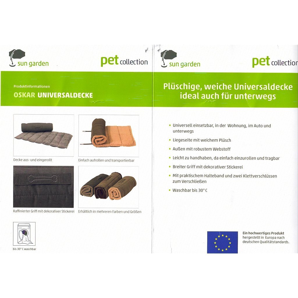 Sun Garden Sun Garden Oskar Vestido para perros enrollable 100x65x4 cm marrón oscuro