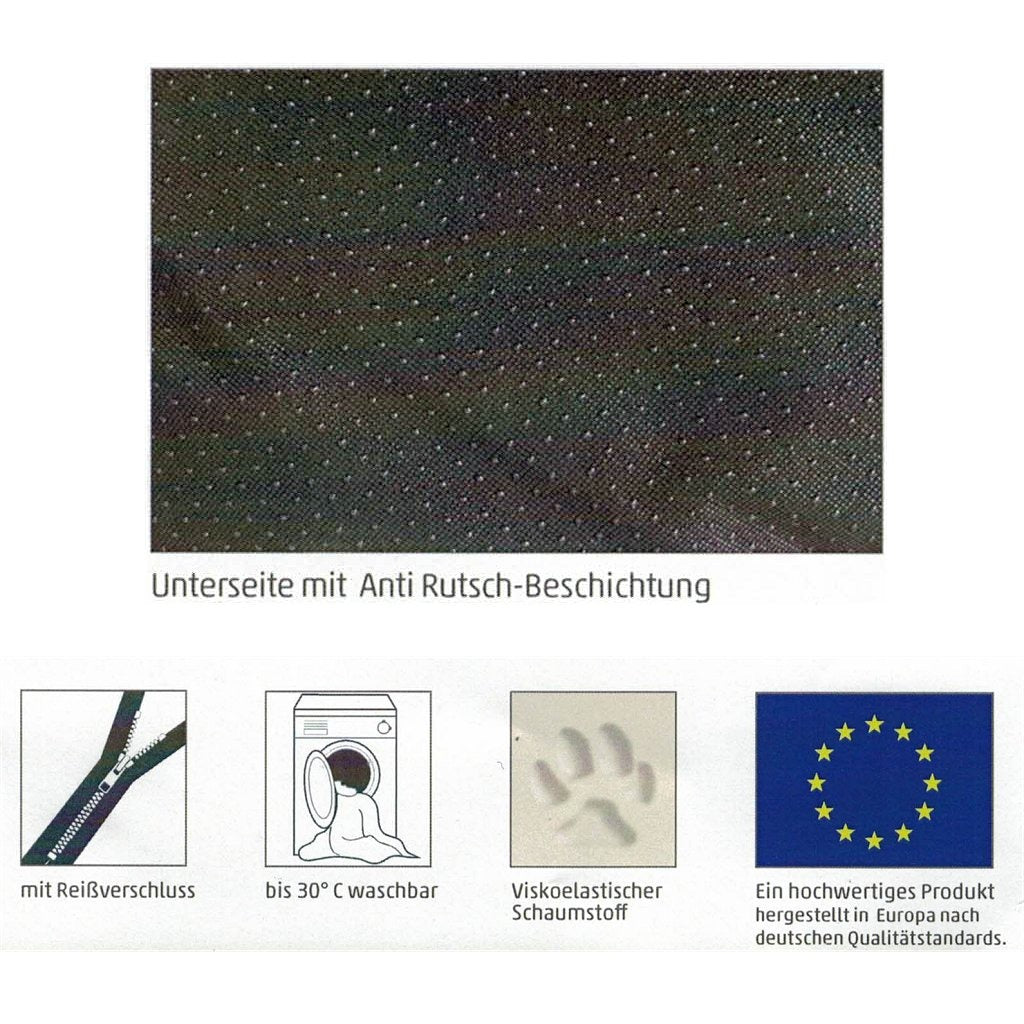 Sun garden lou orthopedisch hondenkussen 80x55x5cm grijs