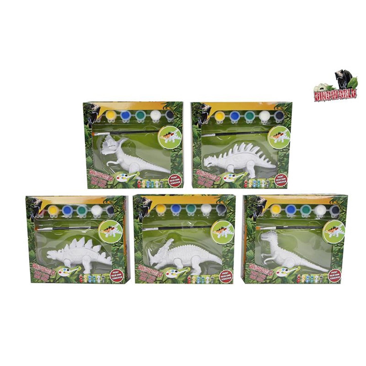 Dinoworld dipingi il tuo dinosauro 14 cm