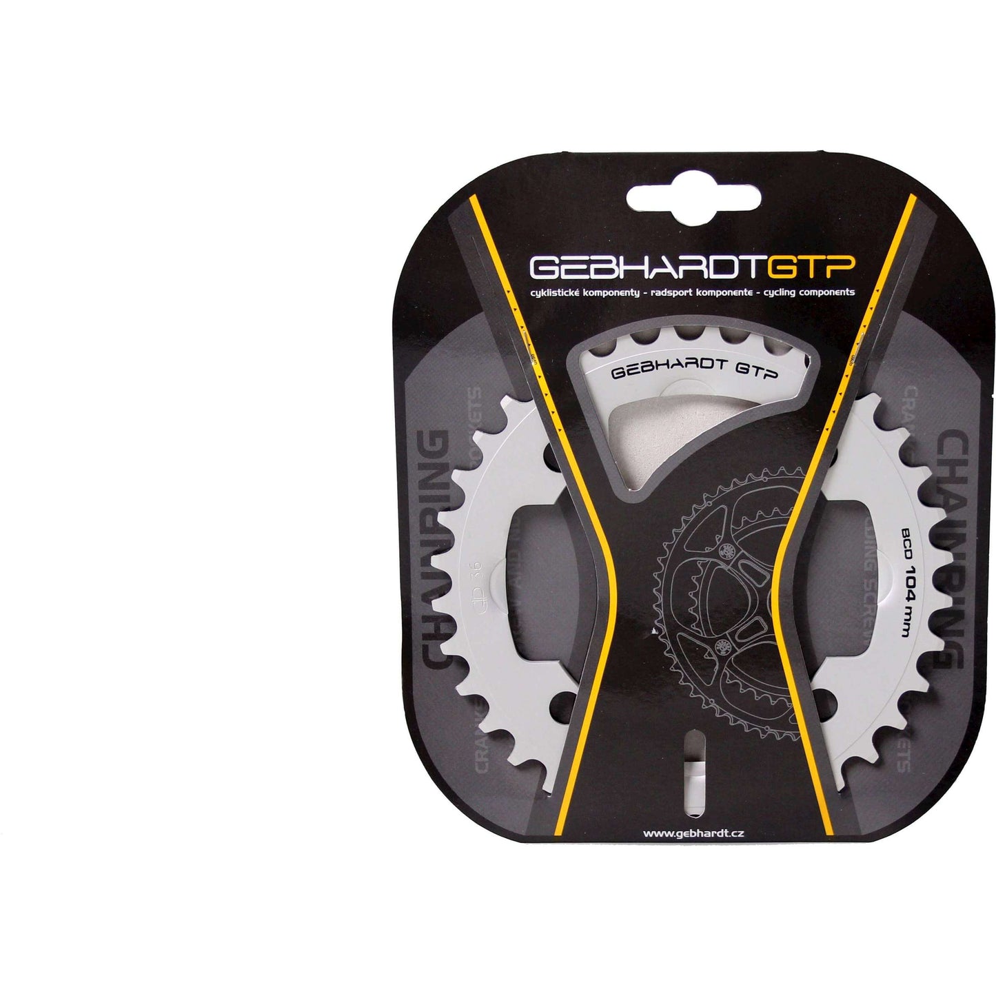 Hoja de encadenamiento de gebhardt uni gris 36t 4g shimano 104 mm